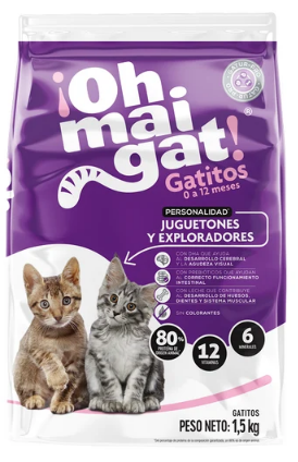 Oh Mai Gat Gatitos Juguetones y Exploradores 500 G