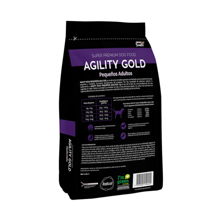 AGILITY GOLD PEQUEÑOS ADULTOS 1.5 KG